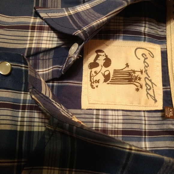 Coastal Pearl Snap Western LS Mens 2XL - Picture 3 of 6